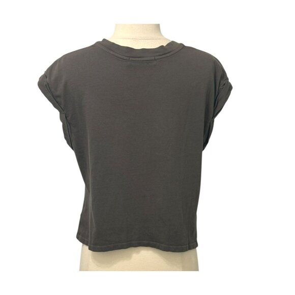 Daydreamer Free People The Doors Rolled Sleeve Graphic T-Shirt Tie-Front Size L - Picture 4 of 8